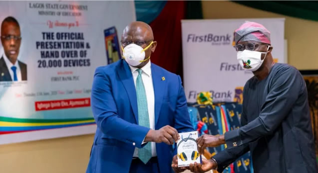 First Bank Donates 20,000 e-learning devices to Lagos State govt.